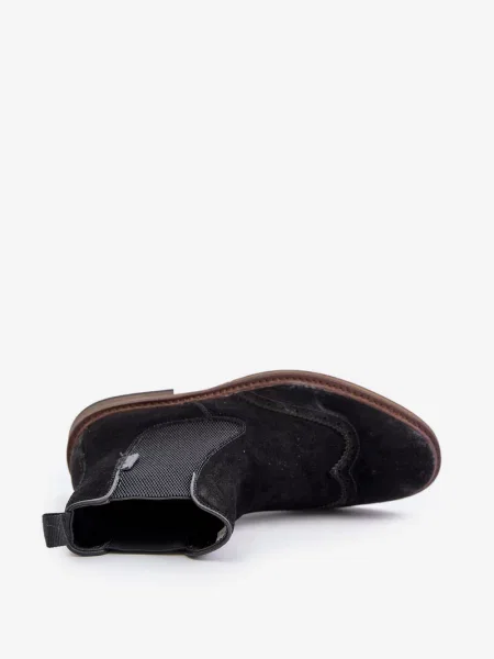 Botine chelsea Big Star Shoes din piele de căprioară negru