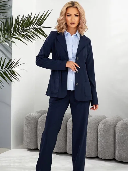 Блейзер LadyLike бавовна/поліестер синій