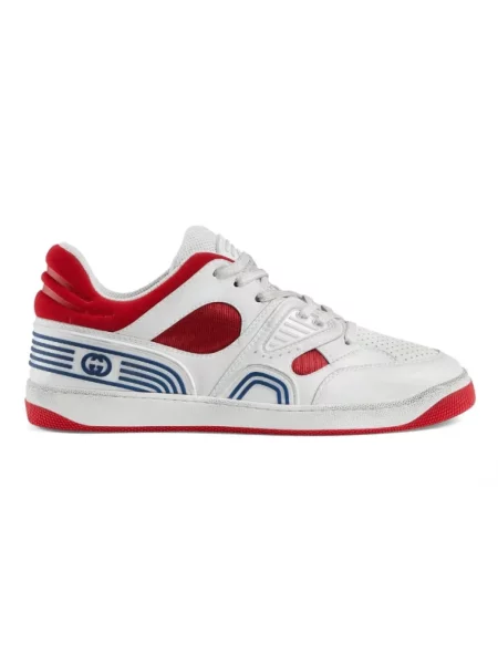 Sneakersy Gucci Basket sznurowane białe
