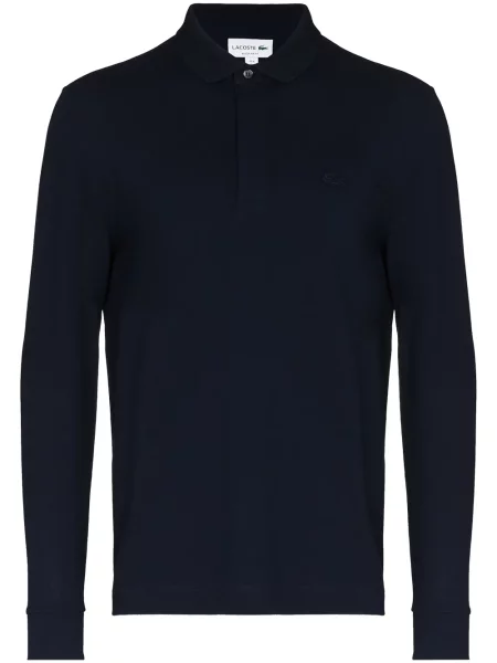 Polo Lacoste cu broderie albastru