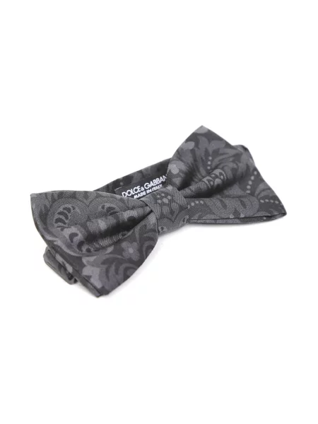 Krawat Dolce And Gabbana z nadrukiem z wzorem paisley wiązany czarny