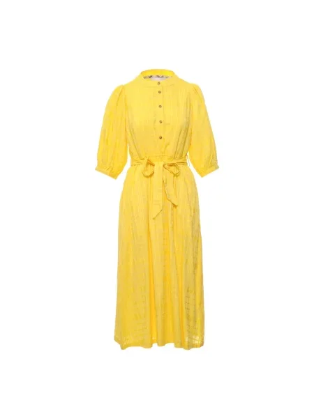 Sukienka koszulowa Barbour garniturowa żółta