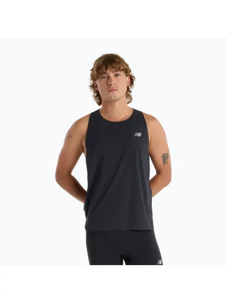 Бягане тениска New Balance черно