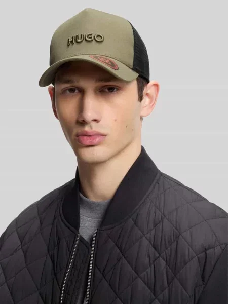 HUGO czapka z daszkiem z bawełną Marsel-Trucker czarna