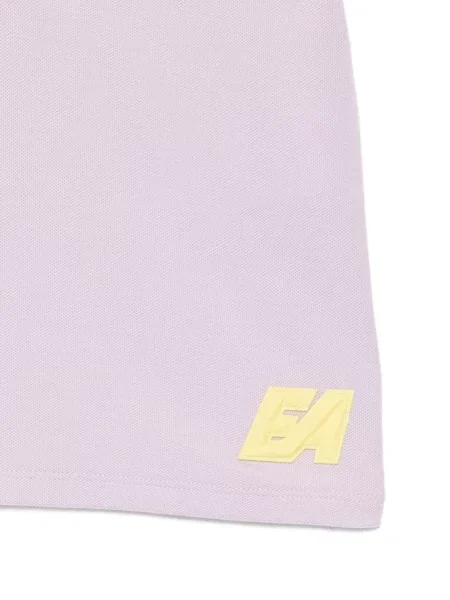 Koszulka polo dziecięca Emporio Armani fioletowa