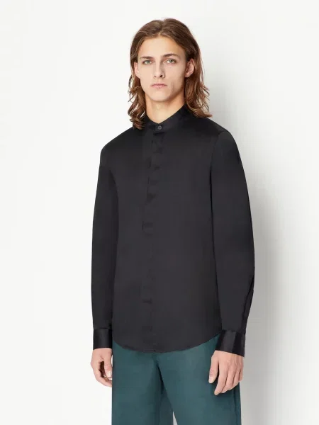 Armani Exchange Сорочка з довгим рукавом чорний