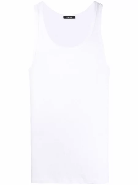 Cămașă Tom Ford fără mâneci alb