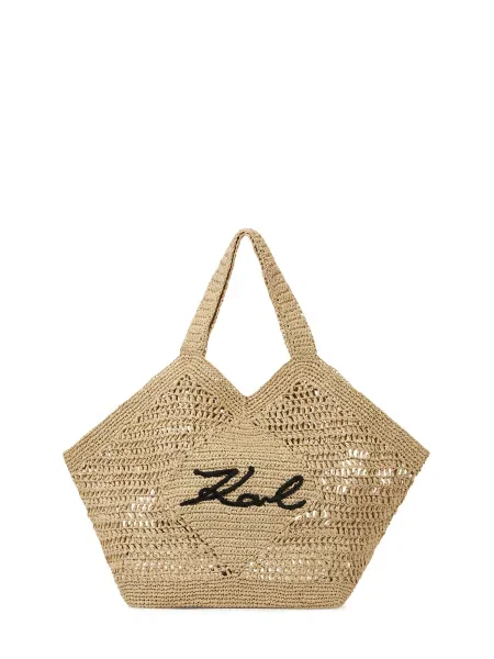 Karl Lagerfeld Geantă de plajă / negru bej