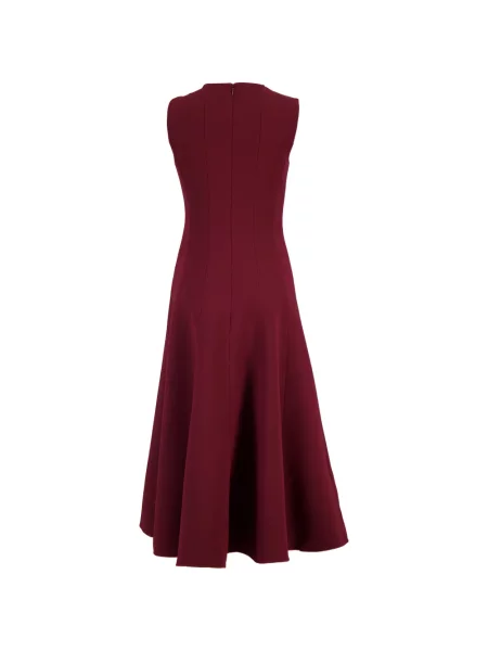 Rochie midi Roland Mouret asimetrică drapată roșu