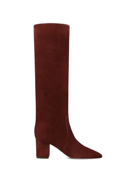 Botine Paris Texas din piele de căprioară roșu