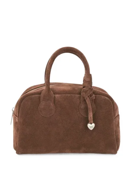 Geantă shopper Marge Sherwood din piele de căprioară maro