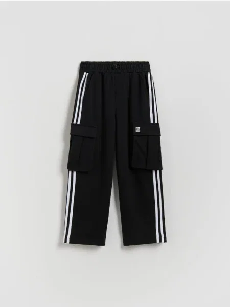 Брюки карго Reserved черные