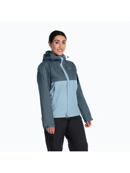 Rab Downpour Eco дамско дъждобранно яке синьо