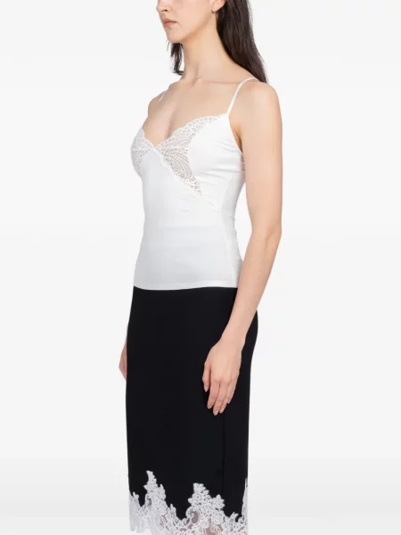 Top Beaufille din dantelă alb
