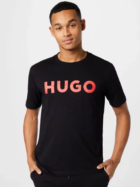 HUGO Tricou Dulivio roșu negru