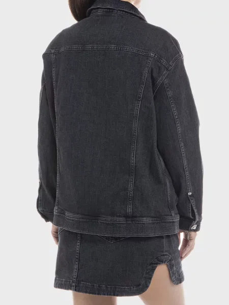 Джинсова куртка Replay чорна