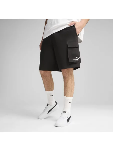 PUMA szorty bojówki Essentials 9" z logo Akcesoria S czarny
