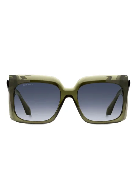 Ochelari de soare Etro cu imprimeu geometric verde