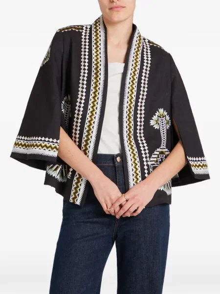 Geacă Temperley London cu broderie de in negru