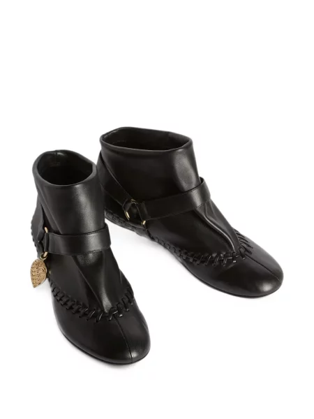Cizme scurte Pucci din piele negru