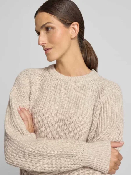 Sweter o luźnym kroju z mieszanki wełny model RIB KNIT' Armedangels beżowy