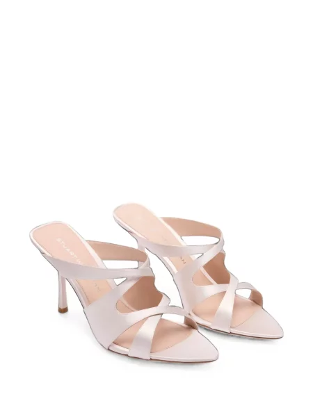 Sandale Stuart Weitzman din satin cu bretele
