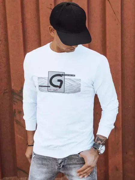 Bluza z nadrukiem Dstreet biała