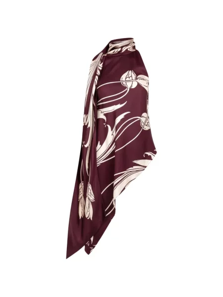 Bluză Monse cu model floral cu imagine drapată roșu