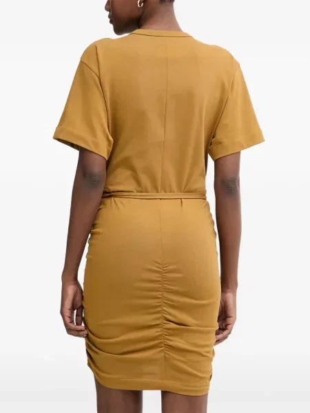 Rochie mini Pinko cu volane maro