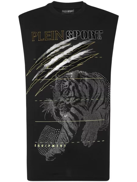 Риза Plein Sport с тигров принт черно