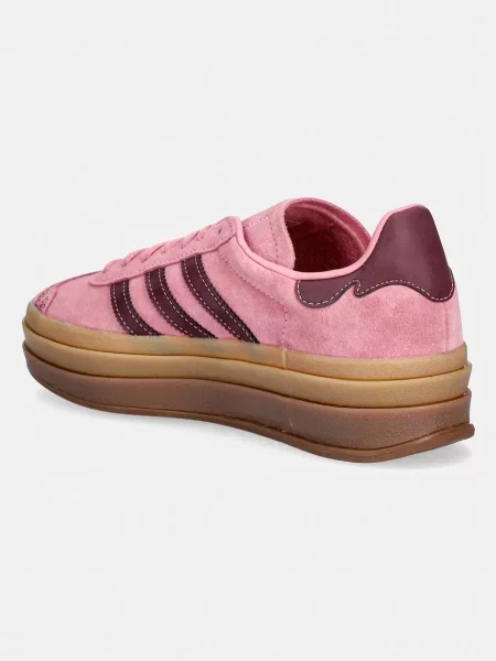 Semišové tenisky adidas Originals Gazelle Bold růžové