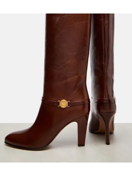 Cizme Chloé din piele maro