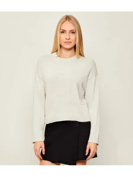 Pulover Calvin Klein Jeans alb