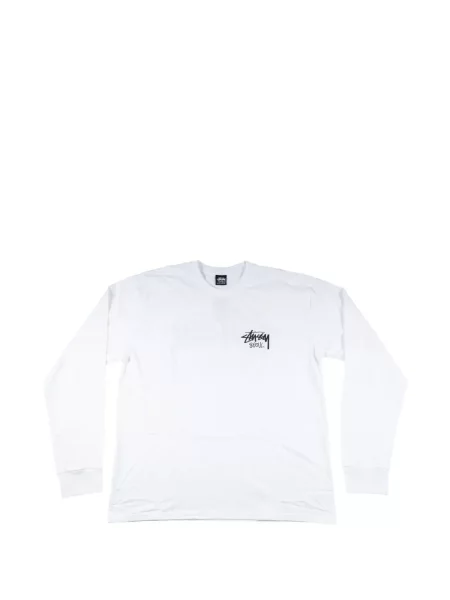Lung tricou Stüssy alb