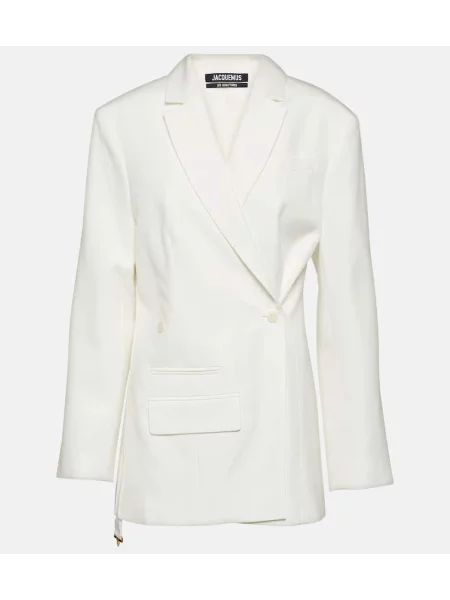 Marynarka Jacquemus asymetryczna biała