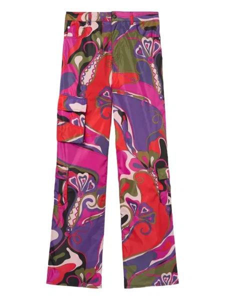 Pantaloni cargo Pucci cu imagine violet