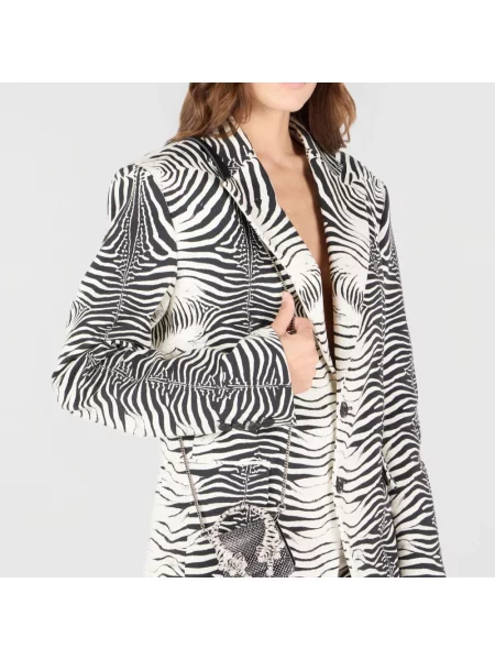 Torebka Roberto Cavalli z cekinami w tygrysie prążki czarna