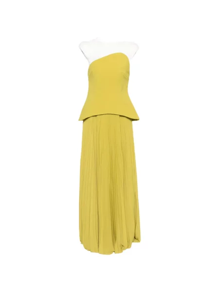 Rochie maxi Solace London fără bretele galben