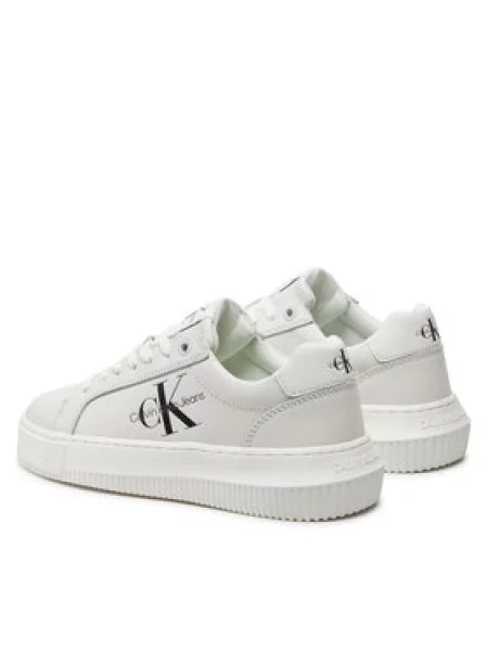 Calvin Klein Jeans Sneakersy Chunky Cupsole Laceup Mon Lth Wn biela