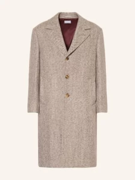 Brunello Cucinelli Kabát S Alpakou / černošedá béžová