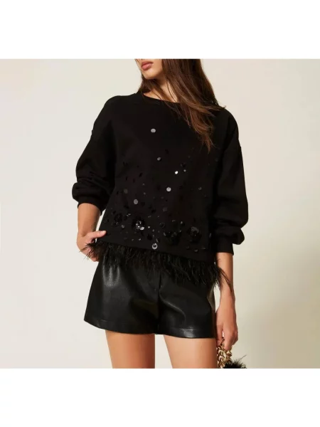 Sweter Twinset czarny