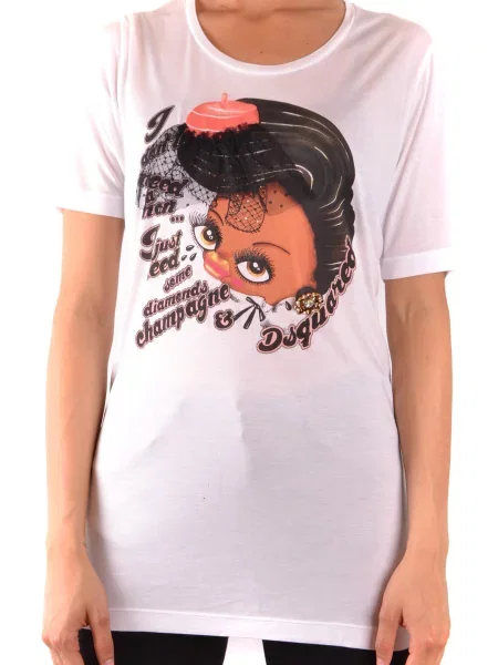 Majica Dsquared s potiskom bela