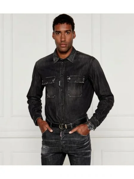 De blugi cămașă Relax Dan negru