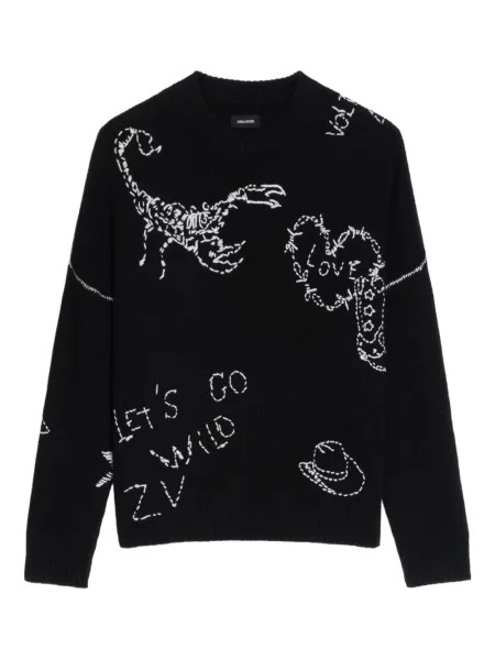 Pulover Zadig&voltaire din lână merinos negru