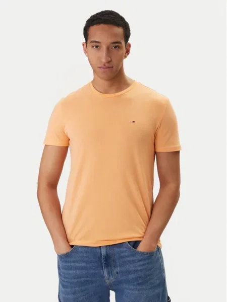 Тениска Tommy Jeans оранжево