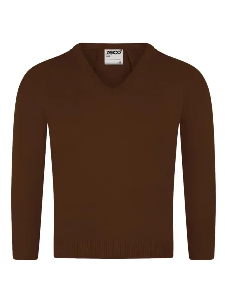 Sweter dziecięcy Zeco Schoolwear brązowy