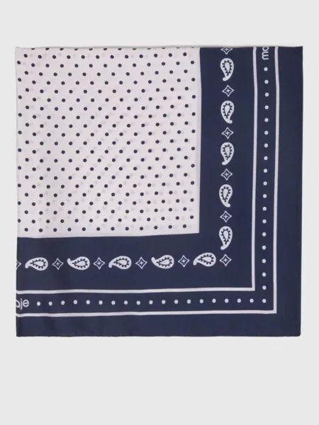 Шовкова хустка Maje в горошок з принтом