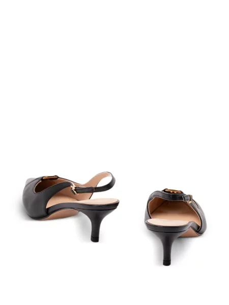 Pantofi cu toc Twinset cu toc jos cu cataramă negru