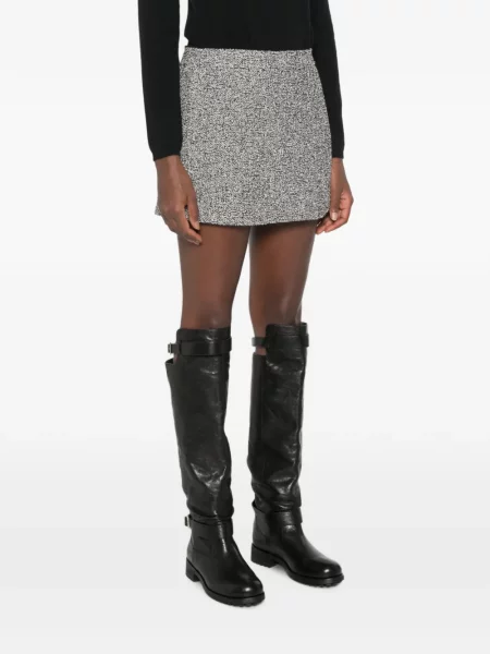 Fusta mini Michael Kors din tweed negru