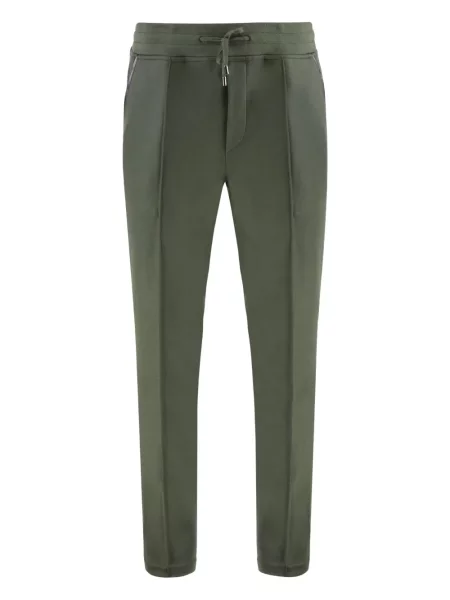 Pantaloni Moorer plisate verde
